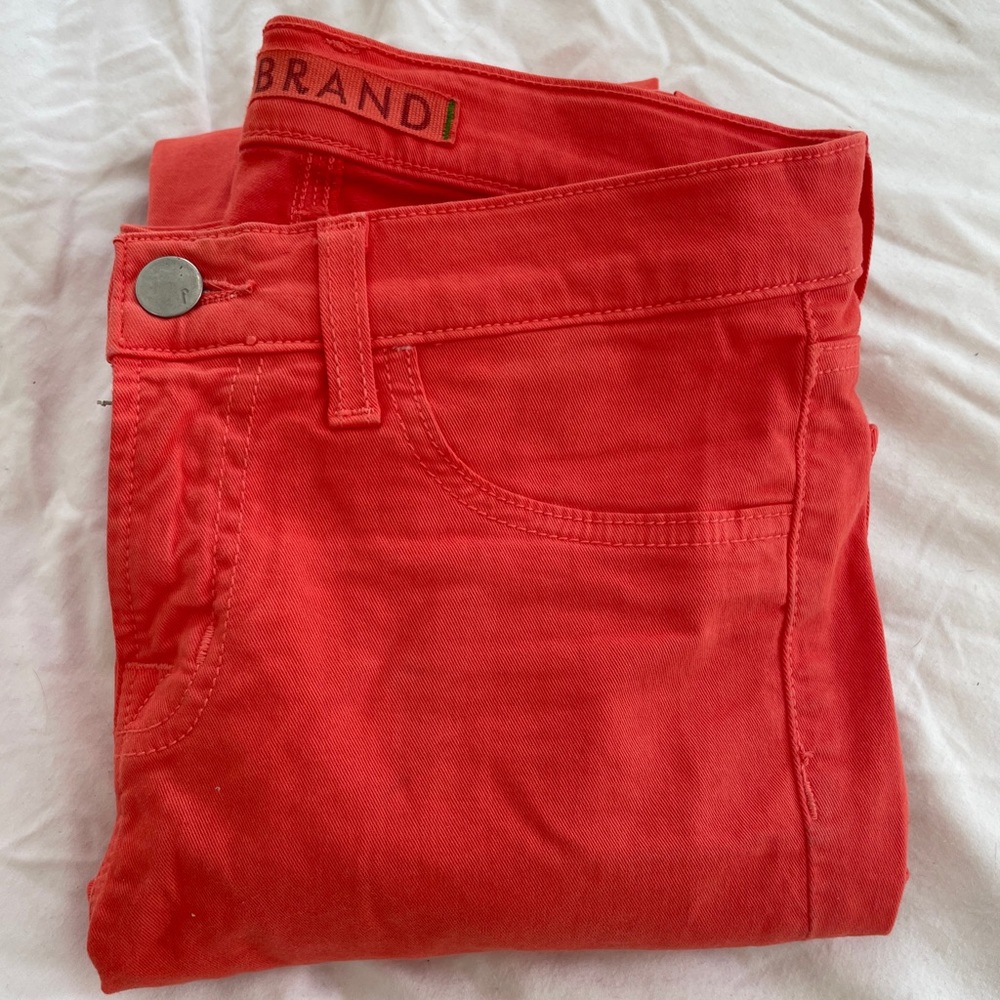 J Brand coral skinny jeans